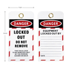 Durable PVC Tag Waterproof Industrial Danger Equipment Locked Out Safety Tag