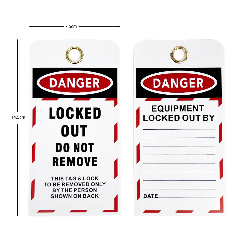 Durable PVC Tag Waterproof Industrial Danger Equipment Locked Out Safety Tag