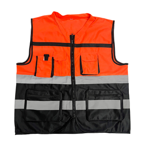 Multi‑Pocket Zipper High Visibility Reflective Safety Work Vest