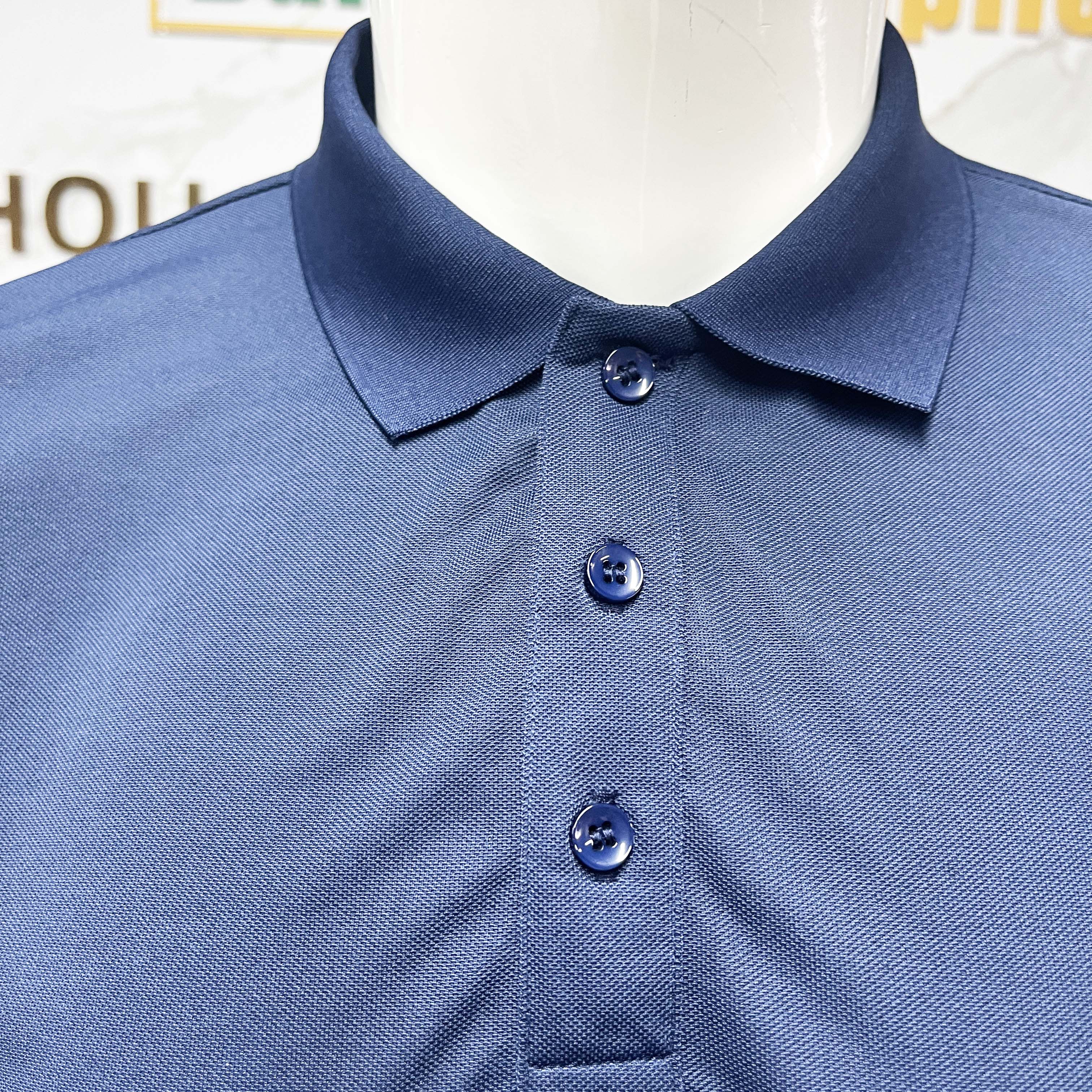 Wholesale Polyester Anti-Wrinkle Solid Color Quick Dry Workwear Unisex Comfortable Casual Style Polo Shirts