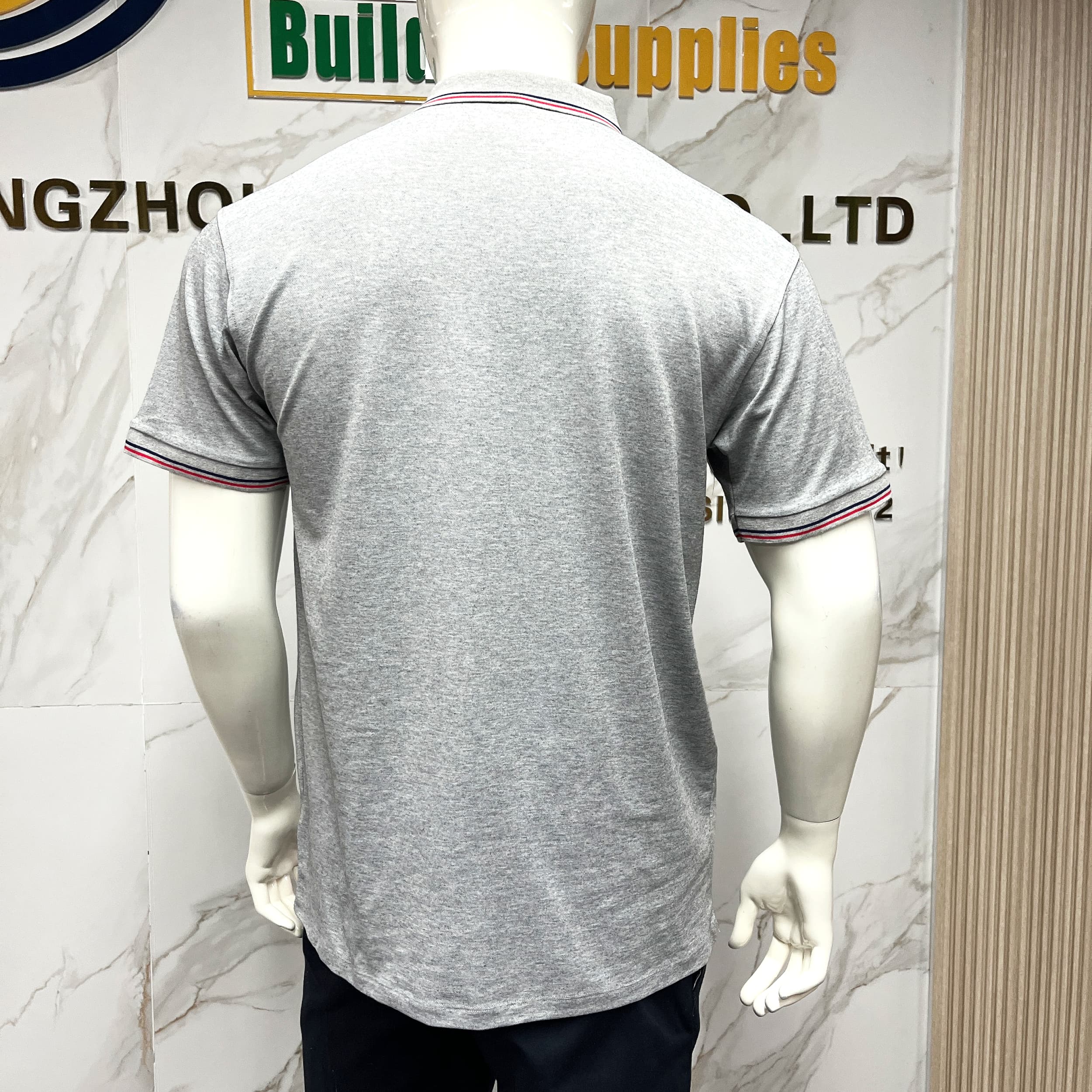 Dry Fit Polyester Collar Neck Men T-Shirt Lightweight Quick Dry Breathable Fabric Workwear Uniform