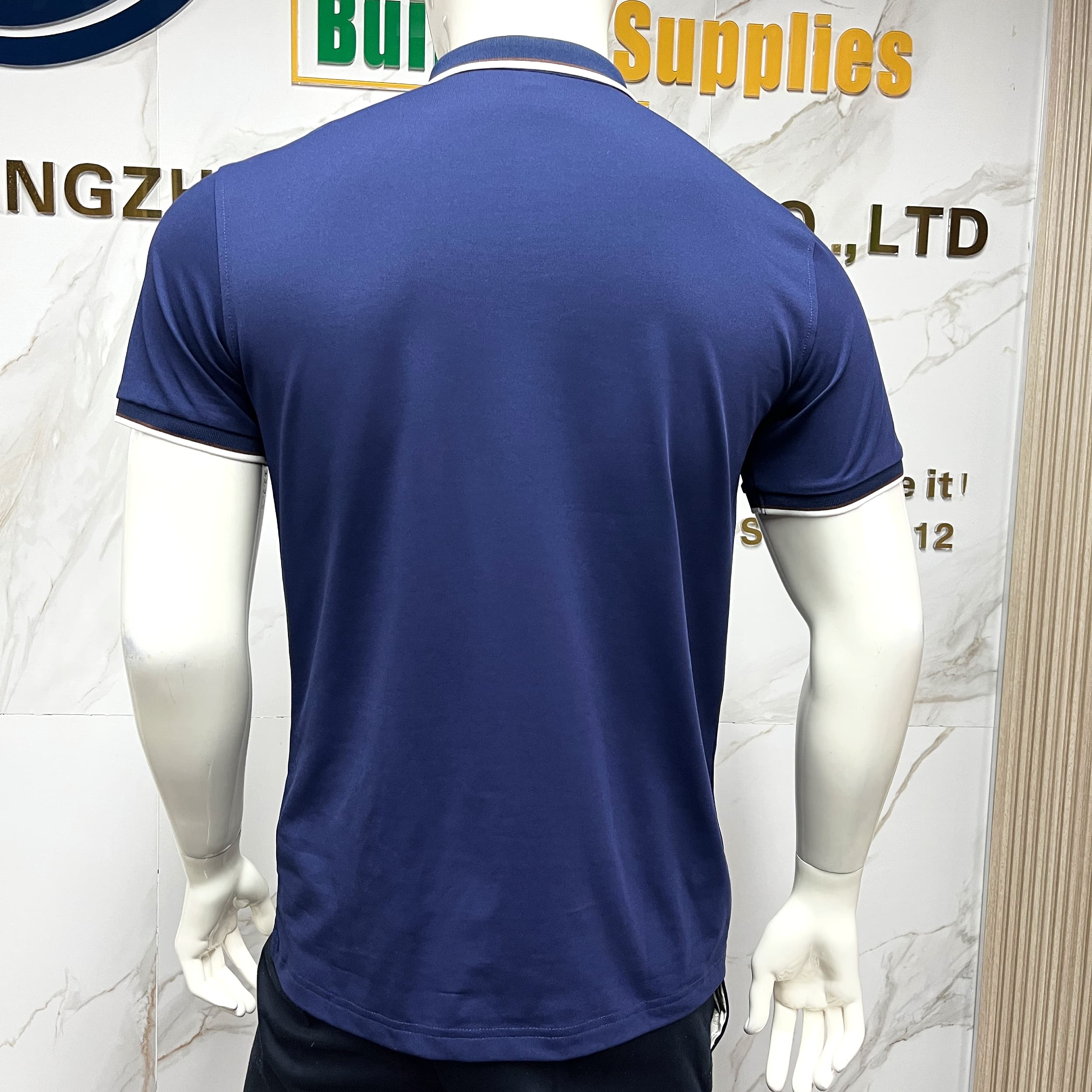 Fashion Design Blue Short Sleeve Cotton Breathable Casual Shirt Wholesale Price Regular Fit Button-up Shirt
