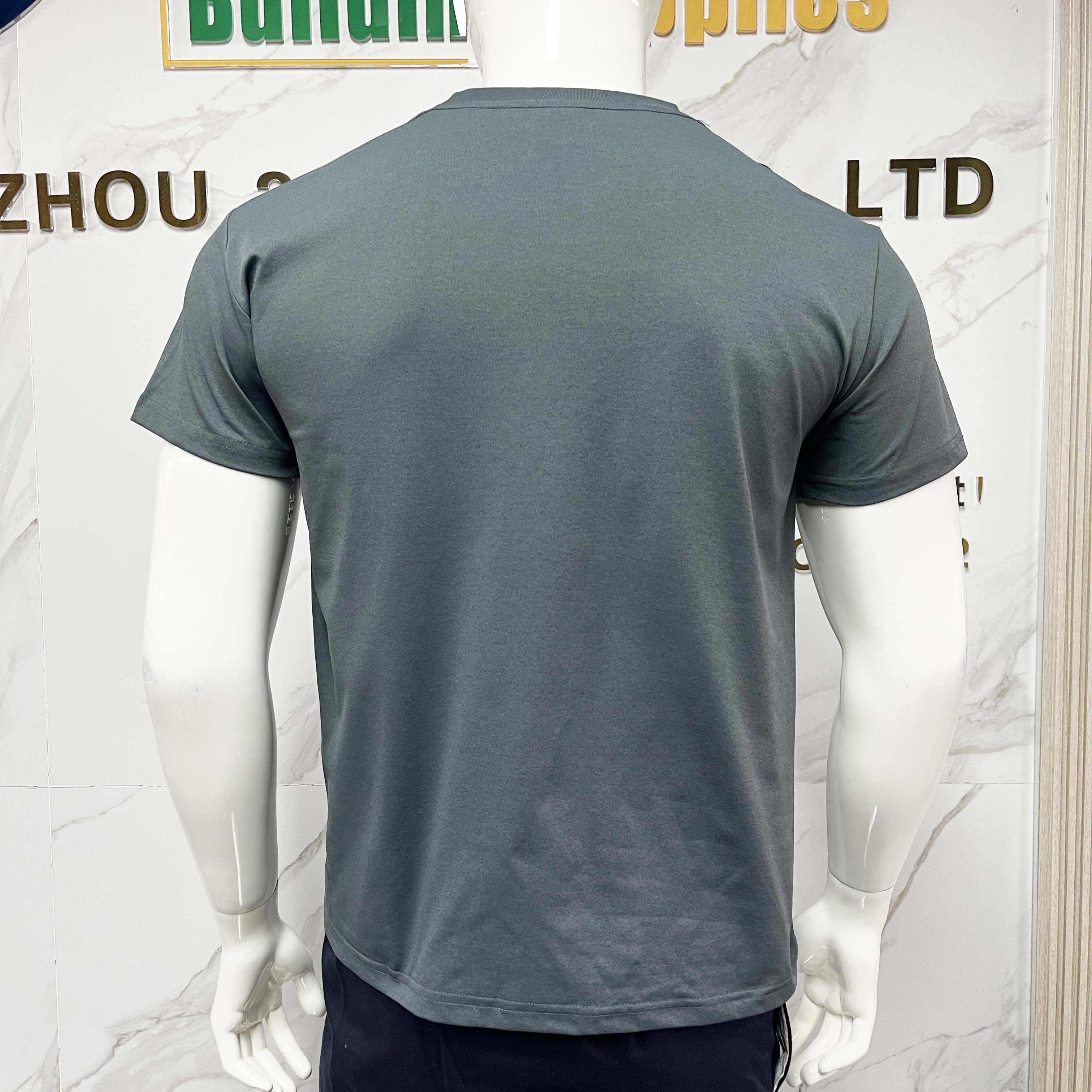 Custom Loose Fit Casual Plain 100% Cotton Eco-Friendly Shirts Men's Premium Round Neck Shirts