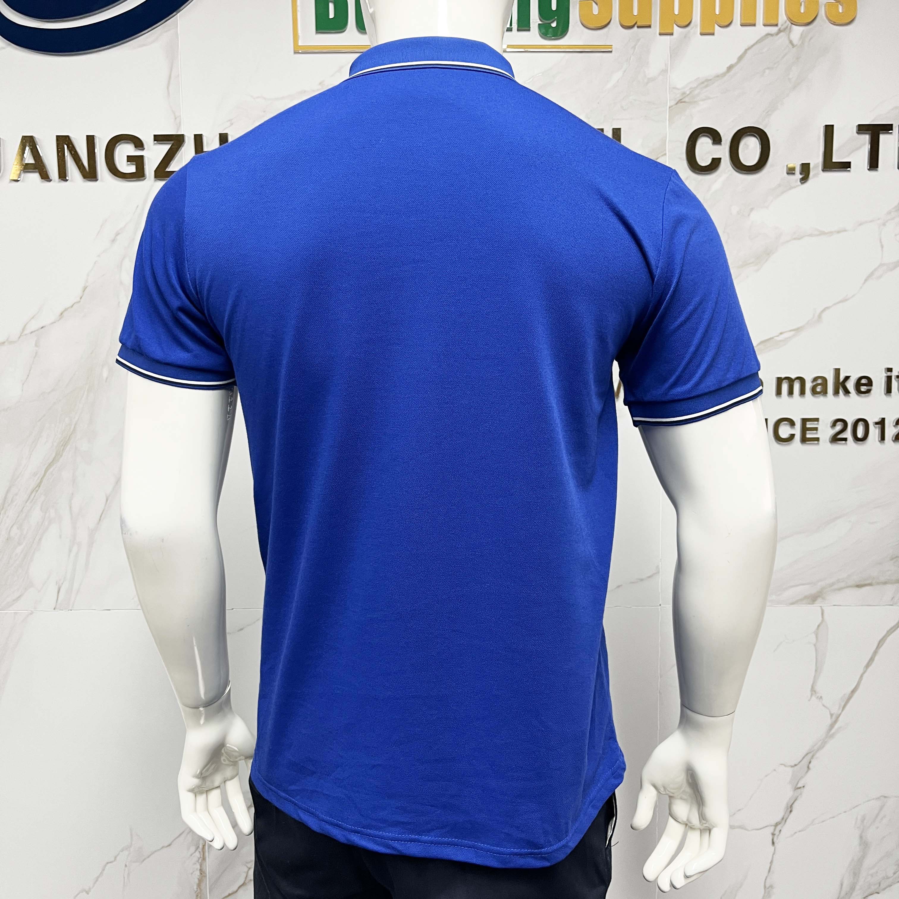 Blue Color High Quality Short Sleeve Polo Workwear 100% Cotton Casual Style Work Shirt for Men