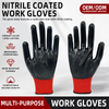 New Promotion Price Durable Vibrant Color Heavy Duty Industrial Gloves Nitrile Safety Labor Gloves