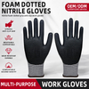 Breathable and Lightweight Nitrile Coated PVC Dots Knitting Nylon Glove Safety Gloves for Construction Work