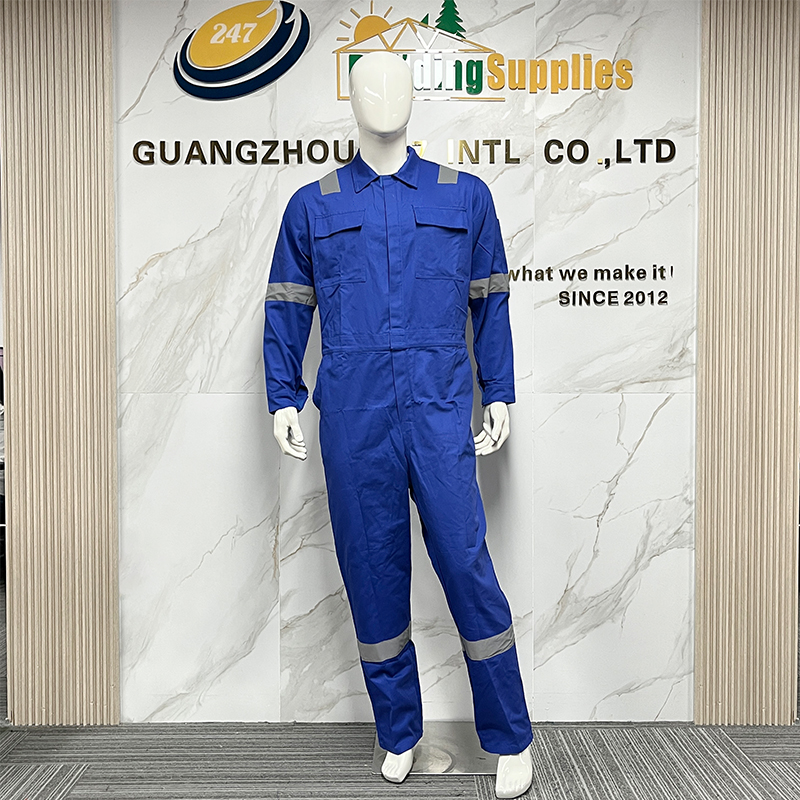Durable TC Fabric Safety Coverall with Reflective Strips for Construction & Mechanics