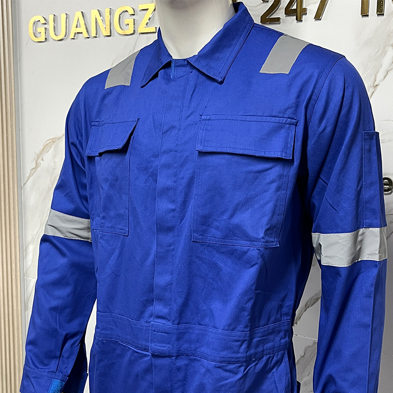 Durable TC Fabric Safety Coverall with Reflective Strips for Construction & Mechanics