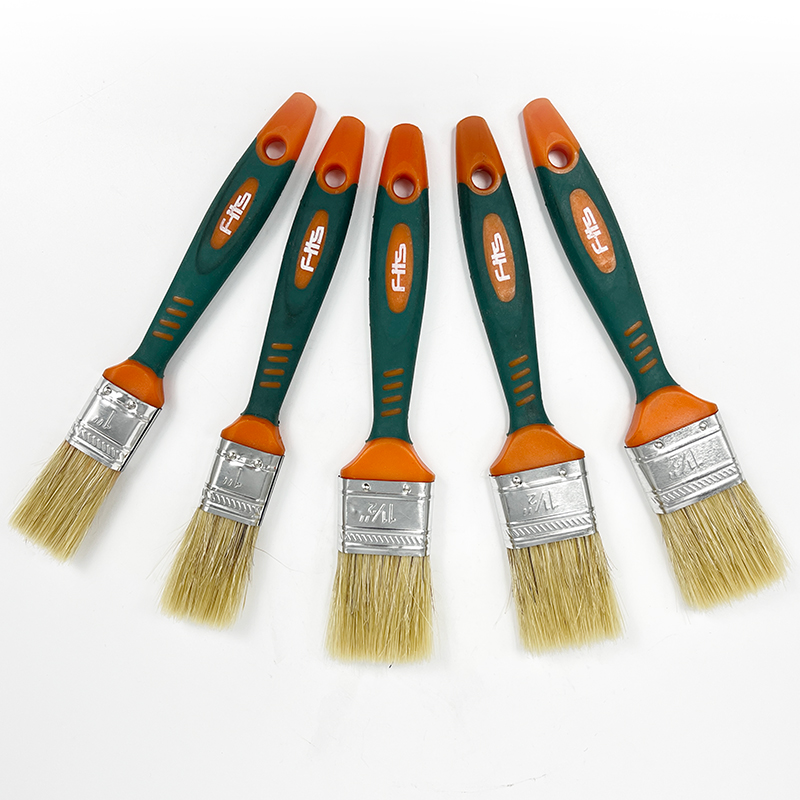 High Quality Mixture Bristle Paint Brush with Rubber Handle