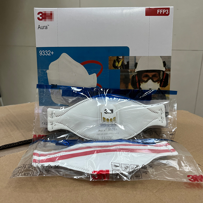 9332+ 3D Folding Disposable Protective Face Masks Particulate Respirator Mascarillas Gas Mask With Valve