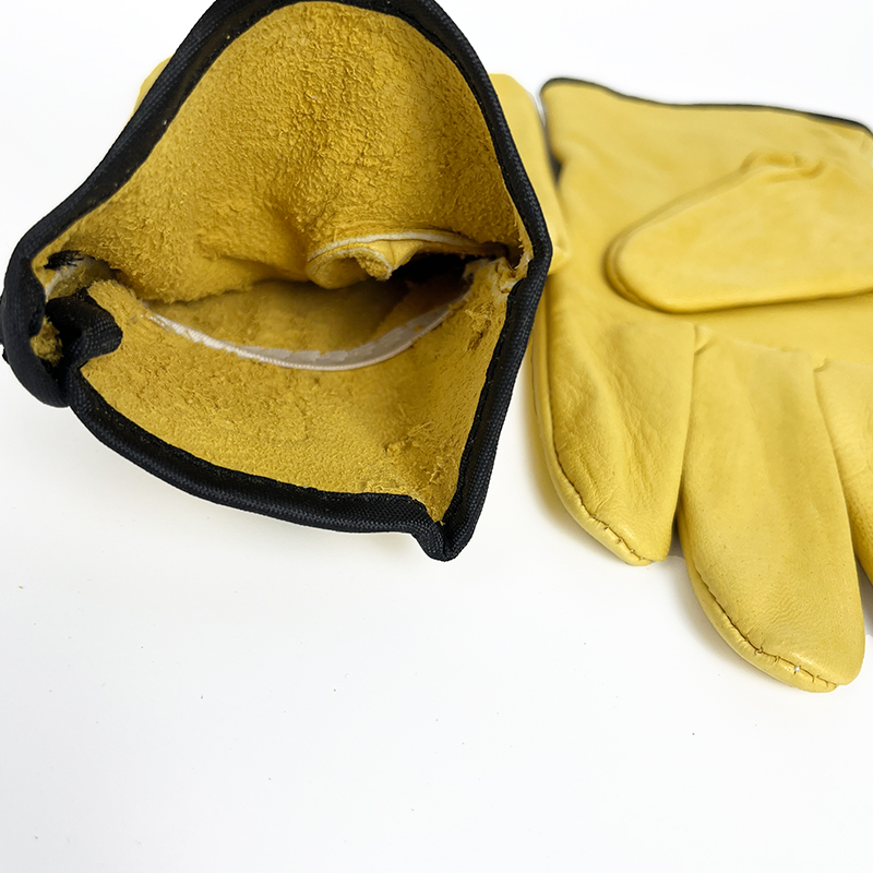 Good Price Smooth Leather Protective Safety Gloves Waterproof Windproof Durable Antislip Welding Glove