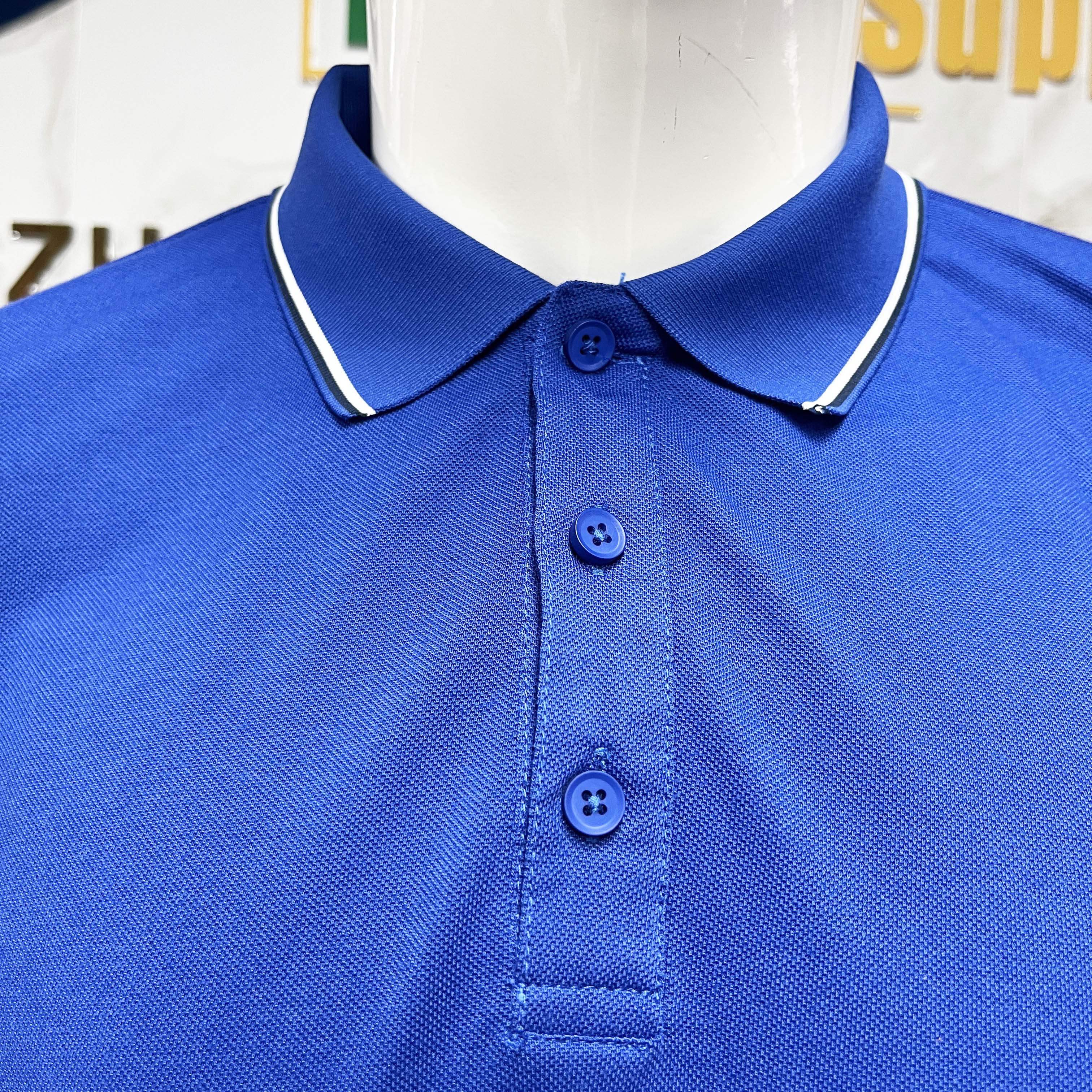Blue Color High Quality Short Sleeve Polo Workwear 100% Cotton Casual Style Work Shirt for Men
