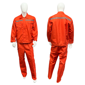 High Visibility Flame-Resistant Breathable Cotton Construction Worker's Uniform Custom Design Safety Workwear