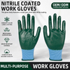 Wholesale Soft and Breathable Lightweight Nitrile Coated Gloves Second-skin Fit Wear-resistant protection Safety Gloves