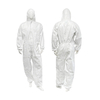 Full Body protection White Disposable Safety Protective Work Garment Waterproof Non Woven Coverall Suit
