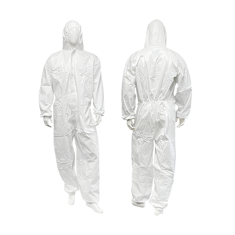 Full Body protection White Disposable Safety Protective Work Garment Waterproof Non Woven Coverall Suit