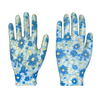 Nitrile Knitted Floral Work Gloves Smooth Nitrile Coated Garden Safety Protection Gloves