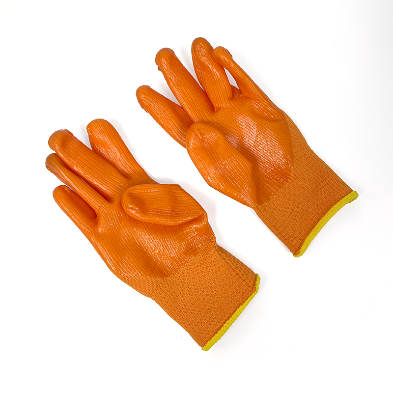Breathable Wear-resistant Latex Coated Safety Gloves Full Texture Anti Slip Winter Warm Work Gloves
