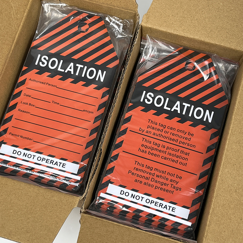 Custom PVC Safety Warning Waterproof Lockout Tag Industrial Danger Warning Safety Tags