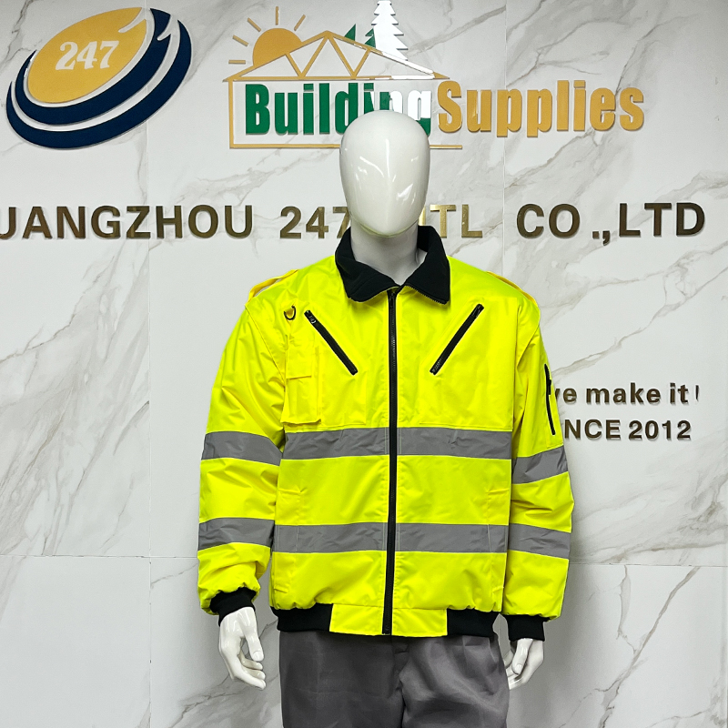 Mulpti Pockets High Visibility Waterproof Breathable Winter Warm Safety Jacket