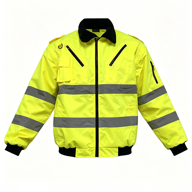 Mulpti Pockets High Visibility Waterproof Breathable Winter Warm Safety Jacket