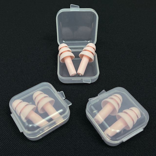 Hearing Protection Three-Layer Reusable Silicone Anti-Water Anti-Noise Earplug