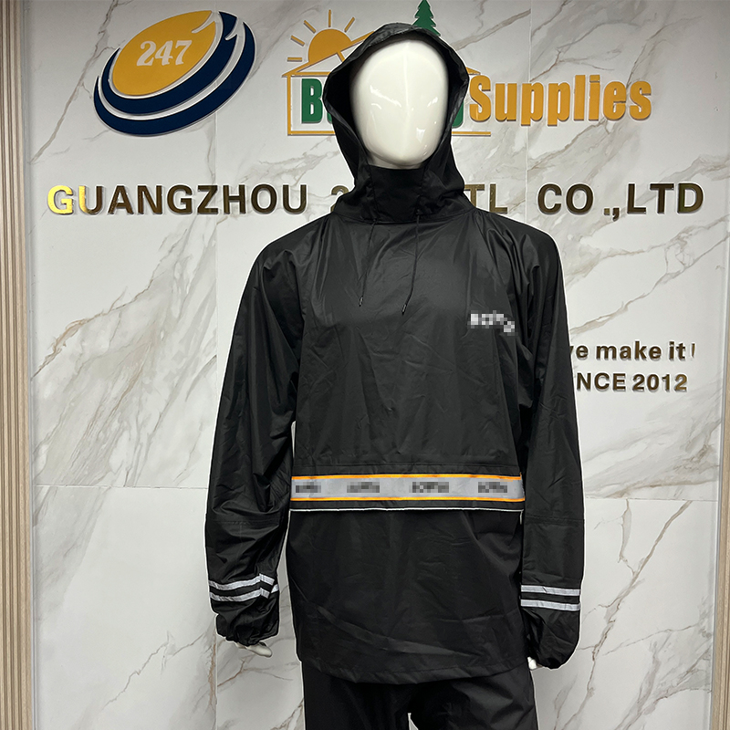 Windproof Waterproof Reflective Outdoor Work Safety Raincoat