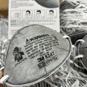 3M 8247 R95 Respirator, Activated Carbon Cup Mask for Painting, Solvent & Industrial Odor Protection