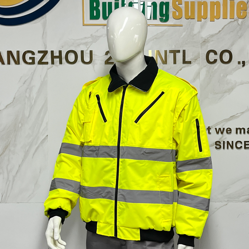 Mulpti Pockets High Visibility Waterproof Breathable Winter Warm Safety Jacket