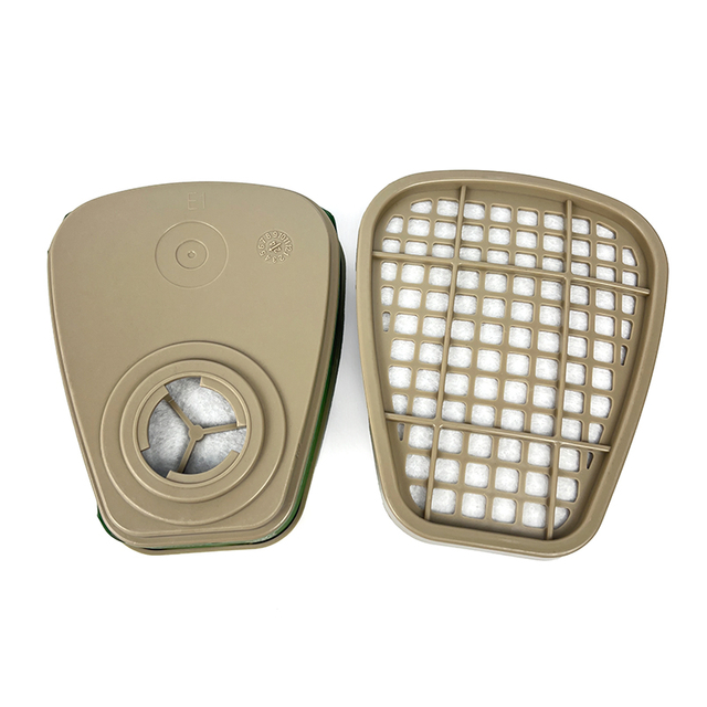 Portable Acid Gas and Organic Vapor Filter 6004 Safety Gas Mask Double Filters