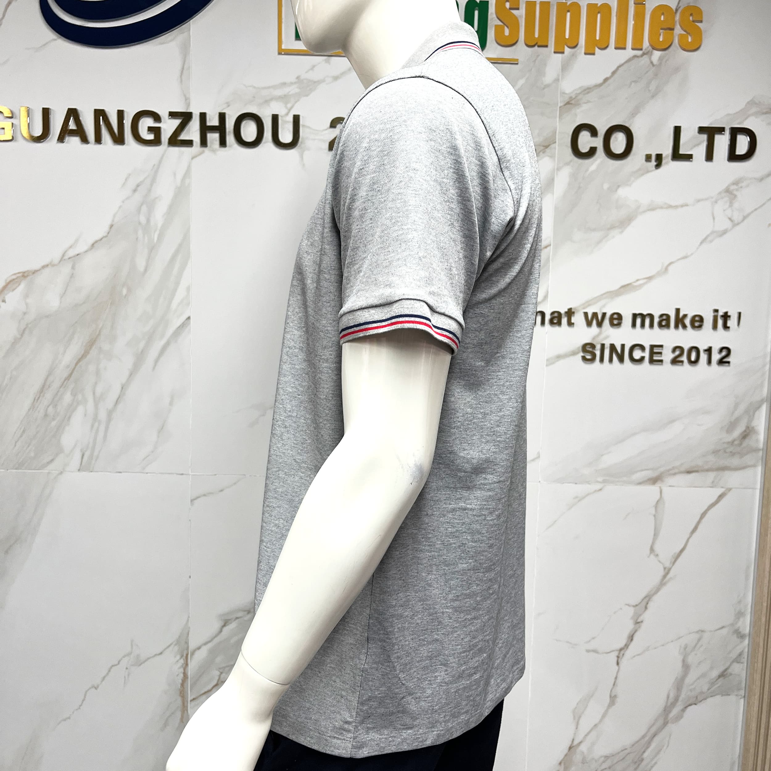 Dry Fit Polyester Collar Neck Men T-Shirt Lightweight Quick Dry Breathable Fabric Workwear Uniform
