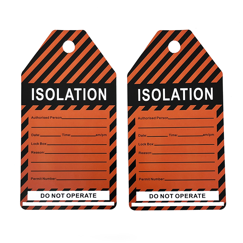 Custom PVC Safety Warning Waterproof Lockout Tag Industrial Danger Warning Safety Tags