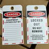 Durable PVC Tag Waterproof Industrial Danger Equipment Locked Out Safety Tag