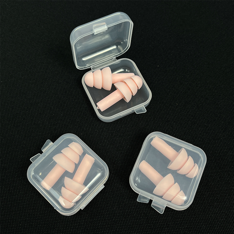 Hearing Protection Three-Layer Reusable Silicone Anti-Water Anti-Noise Earplug
