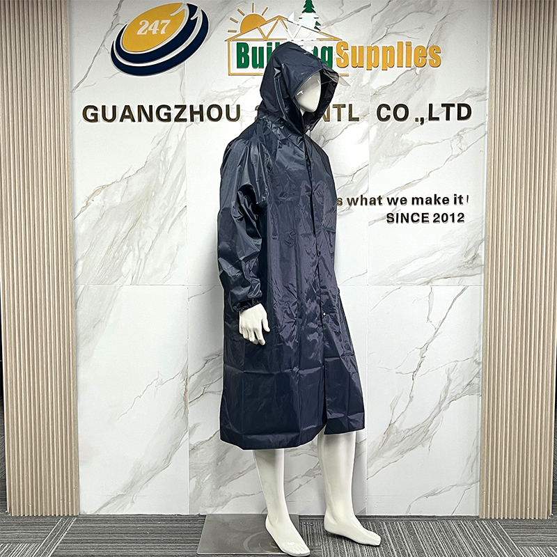 Protective Outdoor Thickened High Visibility Men Women Wear Resistant Pvc Polyester Industrial Fabric Raincoat