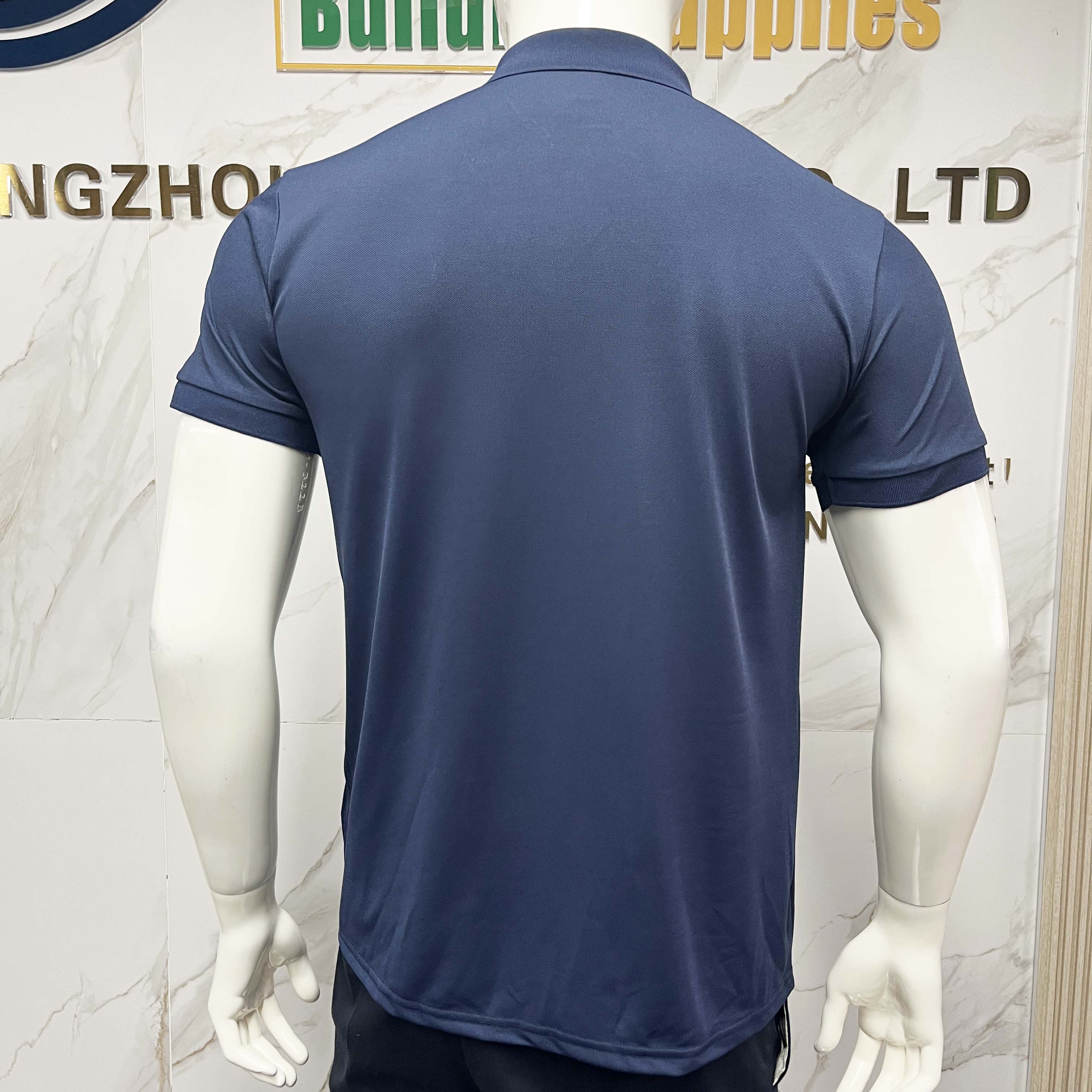 Wholesale Polyester Anti-Wrinkle Solid Color Quick Dry Workwear Unisex Comfortable Casual Style Polo Shirts