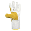 Reinforced Heat-Resistant Fleece Lining Cowhide Leather Safety Gloves Heavy Duty Anti-heat Breathable Welding Gloves