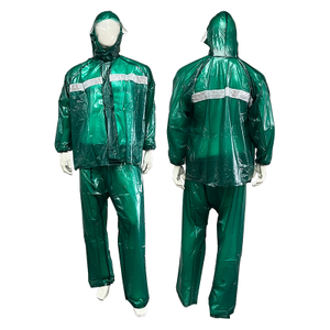 Premium Men's Oversized Thick PVC 2-Piece Motorcycle Rain Suit 100% Waterproof & Heavy Rain Resistant Riding Rainwear