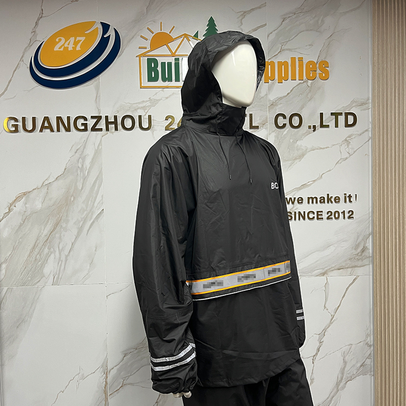 Windproof Waterproof Reflective Outdoor Work Safety Raincoat