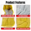 High Performance Goat Leather Personal Protective Comfortable Heavy Work Industrial Anti-Heat Safety Gloves