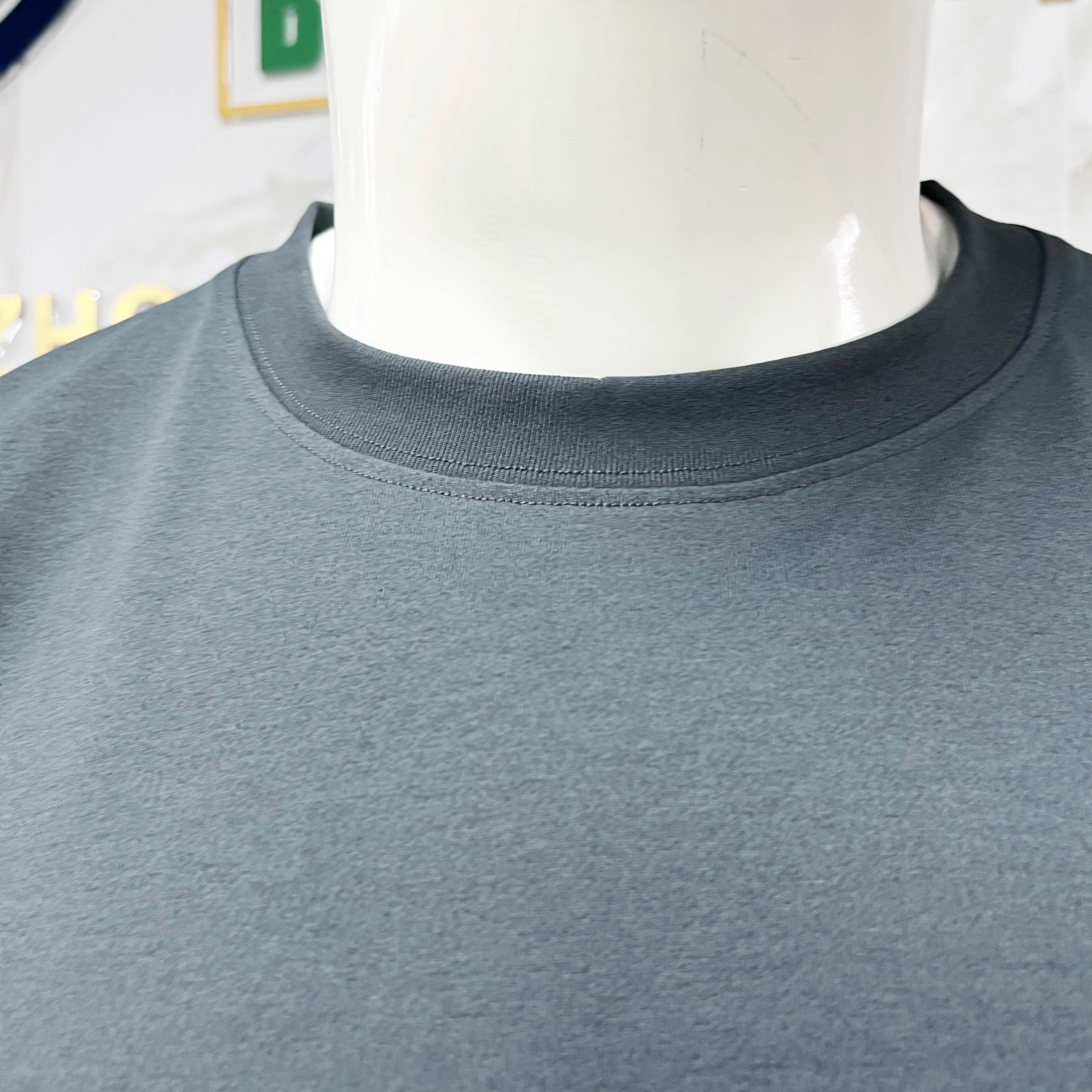 Custom Loose Fit Casual Plain 100% Cotton Eco-Friendly Shirts Men's Premium Round Neck Shirts