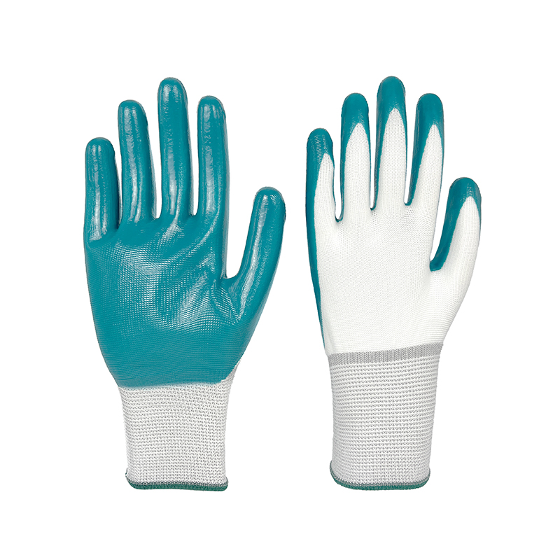 New Arrival Construction Work Gloves Breathable Flexible Soft Comfortable Nylon Liner Industrial Nitrile Glove