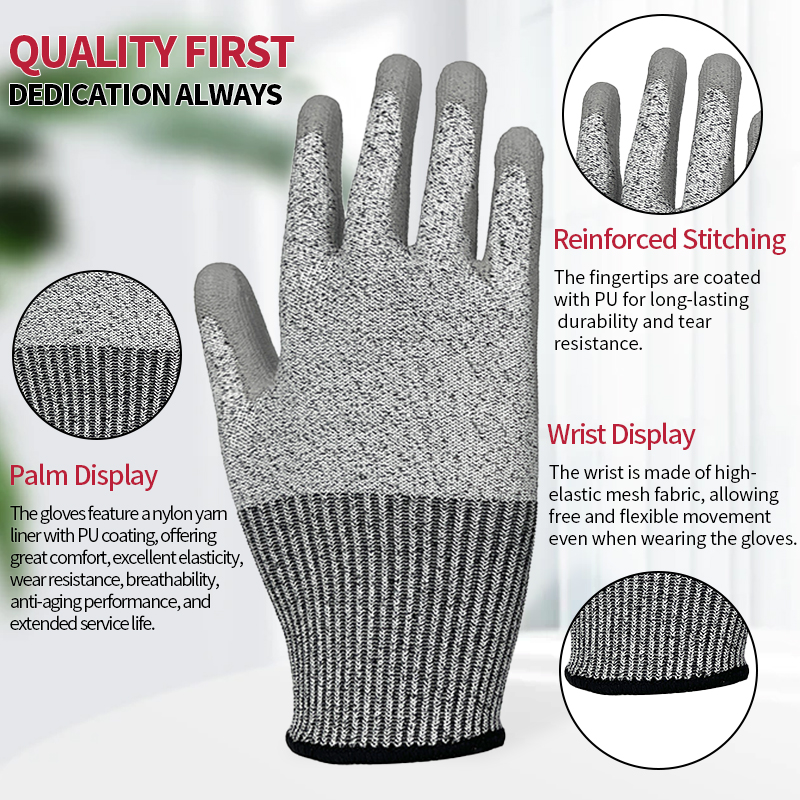 Factory Price Hand Safety Protection Heavy Duty Work Gloves Reusable Construction Worker Gloves