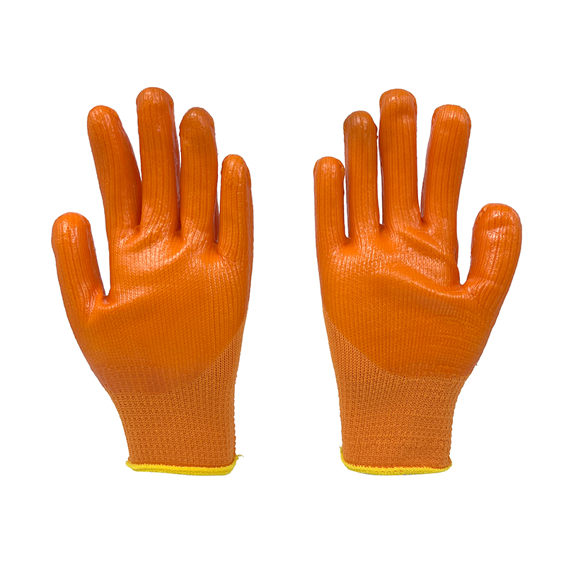 Breathable Wear-resistant Latex Coated Safety Gloves Full Texture Anti Slip Winter Warm Work Gloves
