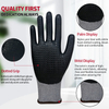 Breathable and Lightweight Nitrile Coated PVC Dots Knitting Nylon Glove Safety Gloves for Construction Work